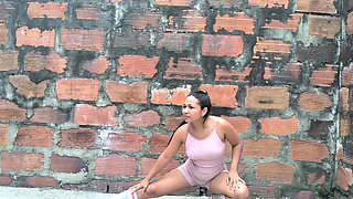 Stretching Outside and Peeing My Gym Clothes