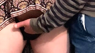 Old Stepdad Fingering Her Pussy