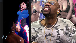 Beautiful Transgender D.va Getting Her Girl Cock Sucked off by a BBC Gooner