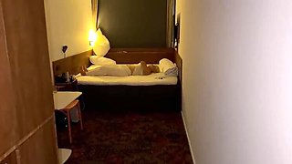 Blonde Maid Gets Off in Hotel Room Before Huge Boner Session
