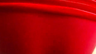 POV: I Lifted My Red Dress and Squeezed All the Milk Out of Her by Grinding My Ass Against Her Cock