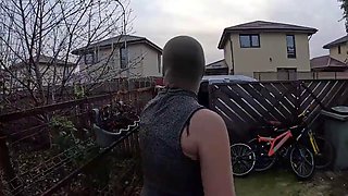 Risky Trip in Full Pantyhose Encasement Nylon Doll in the Car Ep. 336