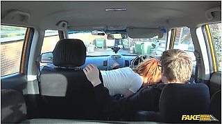 Ryan Ryder And Ella Hughes In Bending A Ginger Nympho Over In The Front Seat Of A Car
