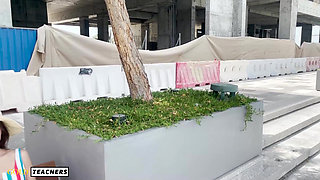 Very Risky Outdoor Masturbation