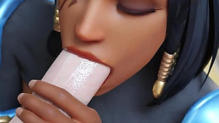 Pharah From Overwatch - Gym Training Session Blowjob & Wild Anal Fuck with Facial Ending 3D Animation