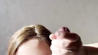 Voluptuous Lollipop Rubdown and Ball Slurping - Provoked a Meaty Cum shot! Hj From the Ultra-cutie Julia