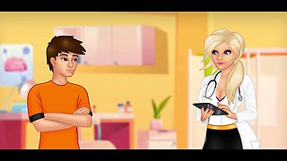 High heels and stockings, mom, gloves