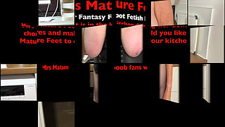 Mrs Mature Feet in the Kitchen 536