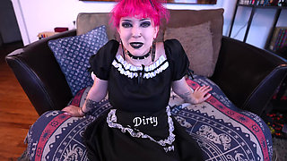 Goth Maid Femdom Handjob