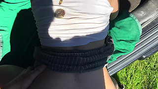 Hot Wife Takes Intense Outdoor Anal in Car Trunk - Amateur POV Real Couple