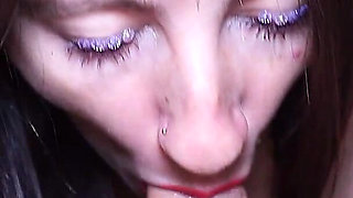 Pregnant Girl Blows Hairy Cock but She Wasn't Ready to Swallow!