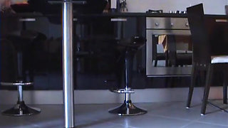 Shoeplay in Black Pantyhose and Pink Pumps