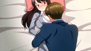 MILF agent initiates hard bedroom sex with younger colleague
