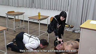 Raw Egg Throwing, Milk Shower, Food Spitting, Female Student Play Pranks on Men During Lunchtime at Women Hold Power University