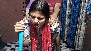 The master catches and fucks the beautiful maid in the room, in clear Hindi voice.