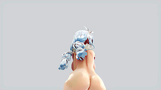 [mmd] Girl Frontline Hk416- Rumor Transparent Miniskirt Pregnancy Half Breasts Exposed