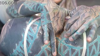 Insane Threesome DAP Session with Huge Squirt and Merciless Deepthroat