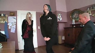 Blonde BBW Bondage: Kitty Blair & Karina HH Rough BDSM Sex & Ball Gag Play