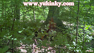 I Surprise This Voyeur - Amateur French Alt Hairy Redhead JOI Exhib Soft Dom Masturbation Forest