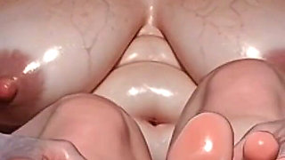 Old Granny Oiling Her Big Wrinkled Feet - Slow Oily Foot Massage