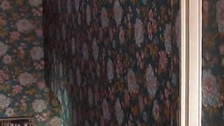 Horny pervert jerks off to older woman in shower