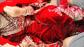 Desi First Night Romantic Rough Sex, Beautiful Indian Village Wife Tight Pussy Hindi Sex