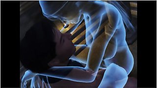 Sex With A Ghost Girl. Penis Funny Enters The Transparent Body Anime Porno
