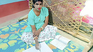 A tution teacher punishment his student hard fucking,she not solve her math,desi girl