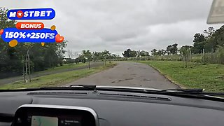 I suck my STEPBROTHER's COCK in the car and it ENDS in my MOUTH