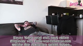 Sweet thing's cum in mouth scene