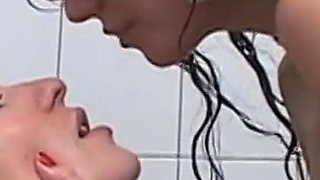 Swallow All My Sweet Spit - Spit Kisses Lesbian Erotic Domination