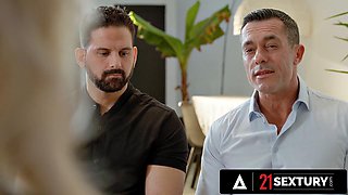 21 SEXTURY - Busty MILF Shalina Devine Takes Care Of Both Men s Cocks And Lets Them DP Both Her Holes