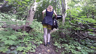 Naked pussy in forest