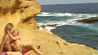 Lesbian Babes From Germany Having Fun at the Beach