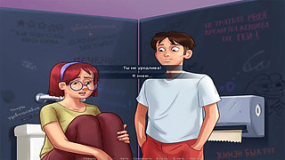 SummertimeSaga - Jerking Off In College Toilet Stall With Girl