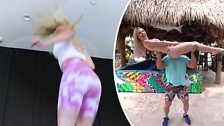 Exxxtra petite - gorgeous blonda petite teenage sucks and fucks gigantic boner like a professional