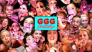 Bibi Swallows Cum in Extreme Ggg Bukkake Gangbang