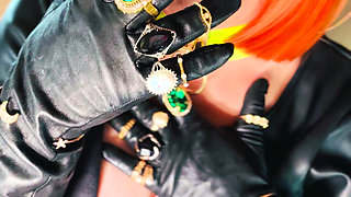 Who Doesn't Love This British Tart Smoking For You In Leather Gloves & Rings! Tina Snua Smoker