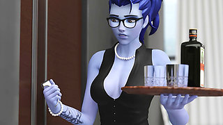 Widowmaker - First Day Secretary Job Ends with Boss BBC Anal - Overwatch 3D Porn